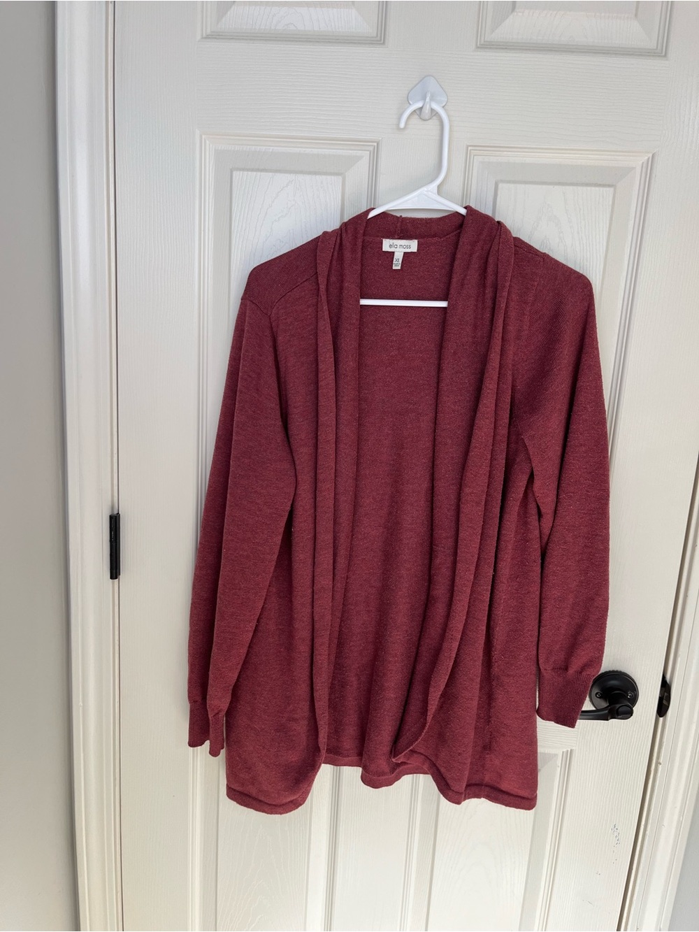 Ella Moss Open-Front Cardigan - Burgundy